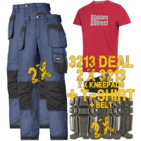 Snickers 3213 x2 Holster Trousers Plus T-Shirt, Belt & Kneepads